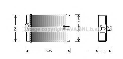 PRASCO MS6250 Теплообменник, отопление салона