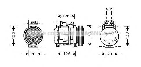 PRASCO MSK054 Компрессор, кондиционер