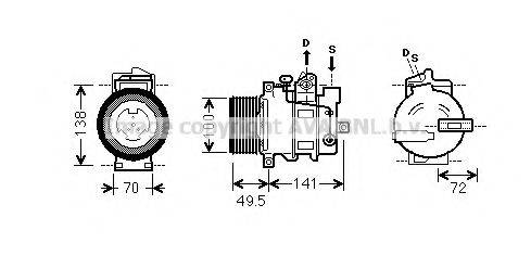 PRASCO MSK476 Компрессор, кондиционер