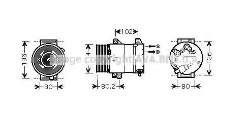 PRASCO RTK381 Компрессор, кондиционер