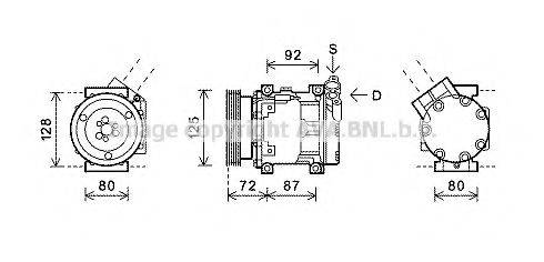 PRASCO RTK468 Компрессор, кондиционер