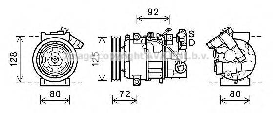 PRASCO RTK489 Компрессор, кондиционер