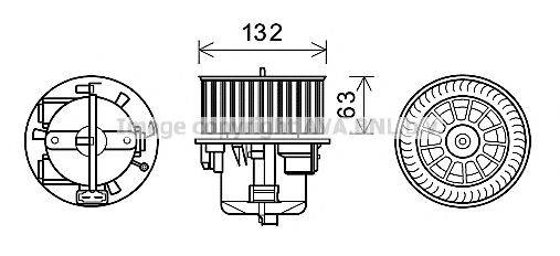 PRASCO VO8178 Электродвигатель, вентиляция салона