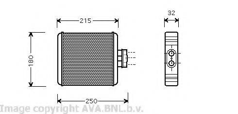 PRASCO VW6196 Теплообменник, отопление салона