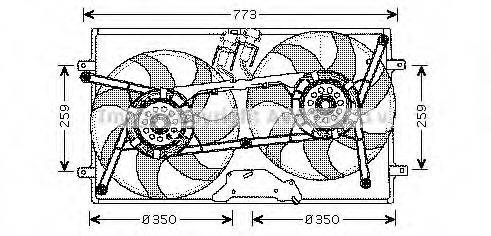 PRASCO VW7505 Вентилятор, охлаждение двигателя