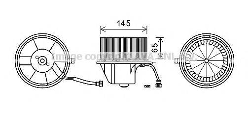 PRASCO VW8351 Электродвигатель, вентиляция салона