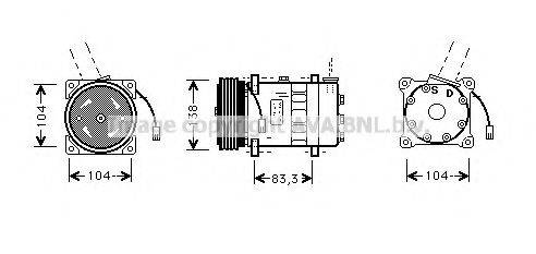 PRASCO ALK014 Компрессор, кондиционер
