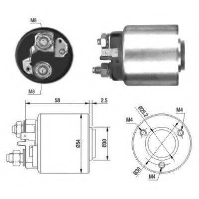 HOFFER 6646011 Тяговое реле, стартер