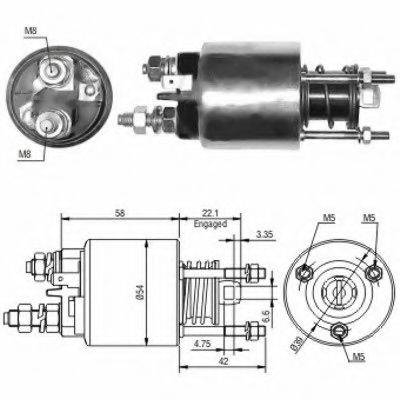 HOFFER 6646047 Тяговое реле, стартер