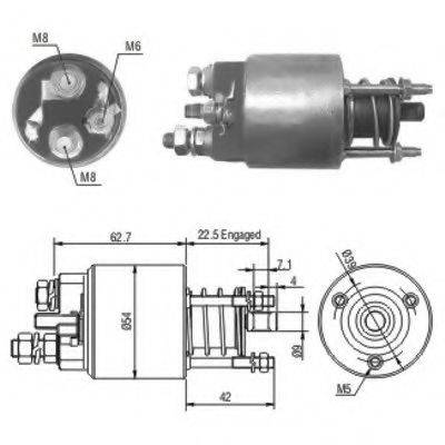 HOFFER 6646049 Тяговое реле, стартер