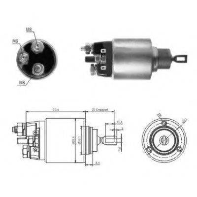 HOFFER 6646061 Тяговое реле, стартер