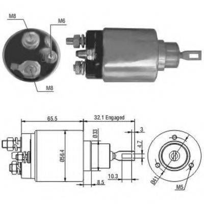 HOFFER 6646069 Тяговое реле, стартер