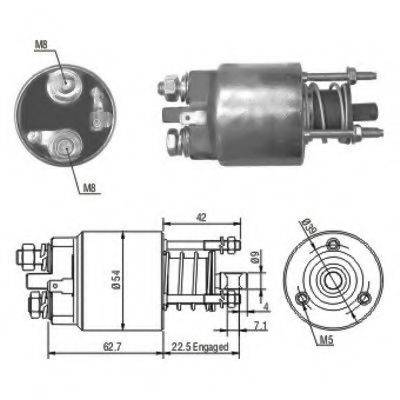 HOFFER 6646081 Тяговое реле, стартер