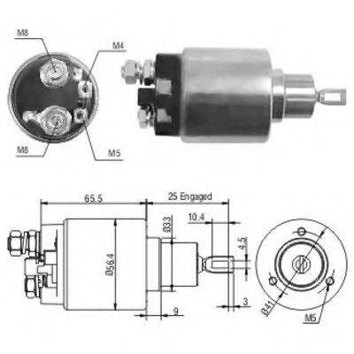 HOFFER 6646107 Тяговое реле, стартер