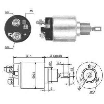 HOFFER 6646108 Тяговое реле, стартер