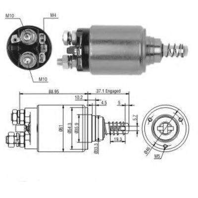 HOFFER 6646116 Тяговое реле, стартер