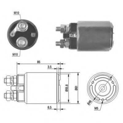 HOFFER 6646120 Тяговое реле, стартер