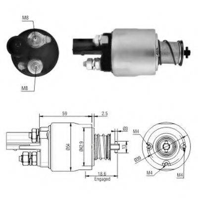 HOFFER 6646126 Тяговое реле, стартер