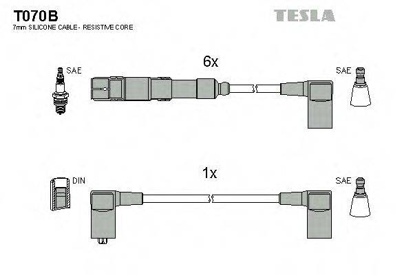 TESLA T070B Комплект проводов зажигания