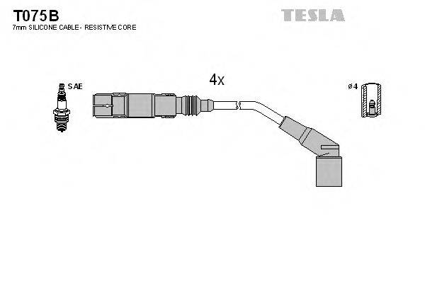 TESLA T075B Комплект проводов зажигания