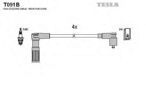 TESLA T091B Комплект проводов зажигания