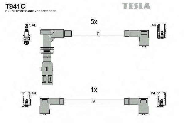TESLA T941C Комплект проводов зажигания