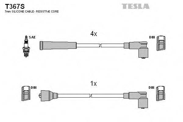 TESLA T367S Комплект проводов зажигания