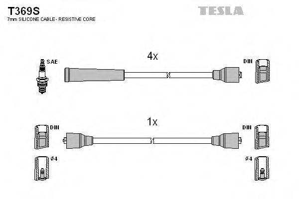 TESLA T369S Комплект проводов зажигания