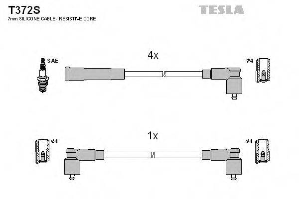 TESLA T372S Комплект проводов зажигания