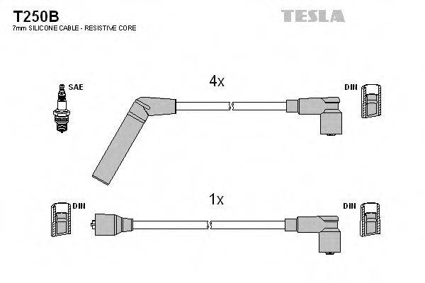TESLA T250B Комплект проводов зажигания