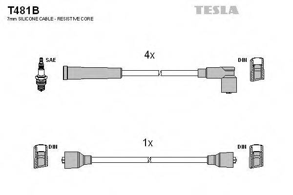 TESLA T481B Комплект проводов зажигания