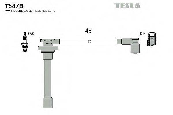 TESLA T547B Комплект проводов зажигания