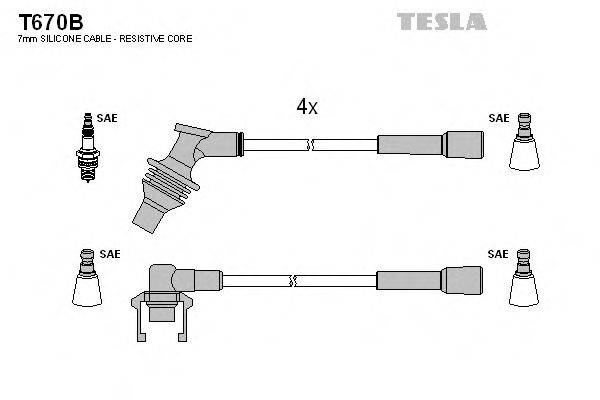 TESLA T670B Комплект проводов зажигания