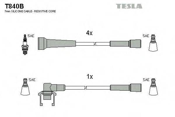 TESLA T840B Комплект проводов зажигания