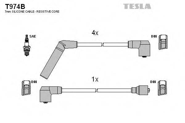 TESLA T974B Комплект проводов зажигания