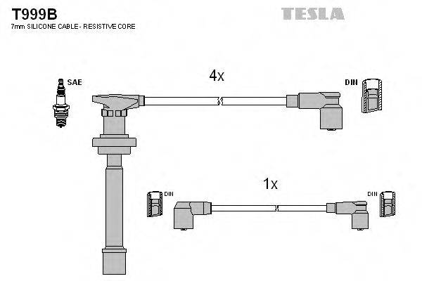 TESLA T999B Комплект проводов зажигания