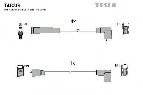 TESLA T463G Комплект проводов зажигания
