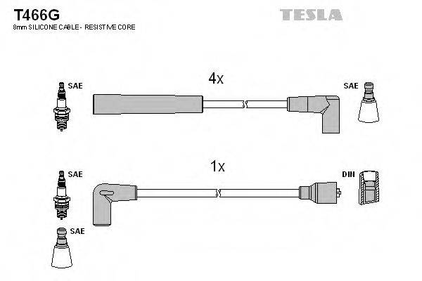 TESLA T466G Комплект проводов зажигания