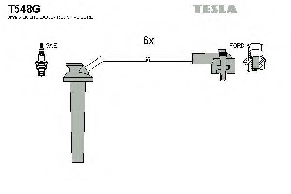 TESLA T548G Комплект проводов зажигания