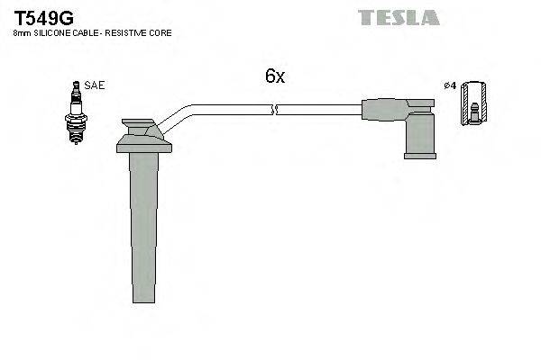 TESLA T549G Комплект проводов зажигания