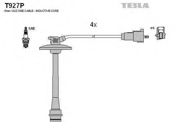 TESLA T927P Комплект проводов зажигания