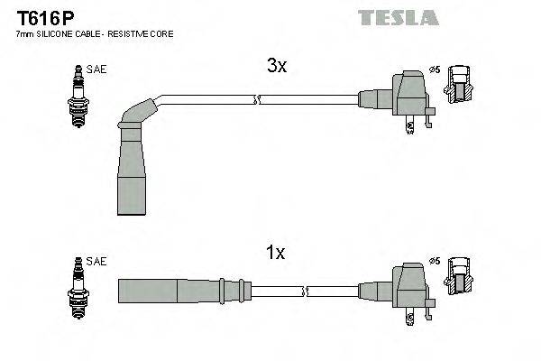 TESLA T616P Комплект проводов зажигания