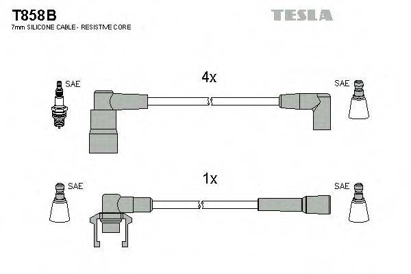 TESLA T858B Комплект проводов зажигания