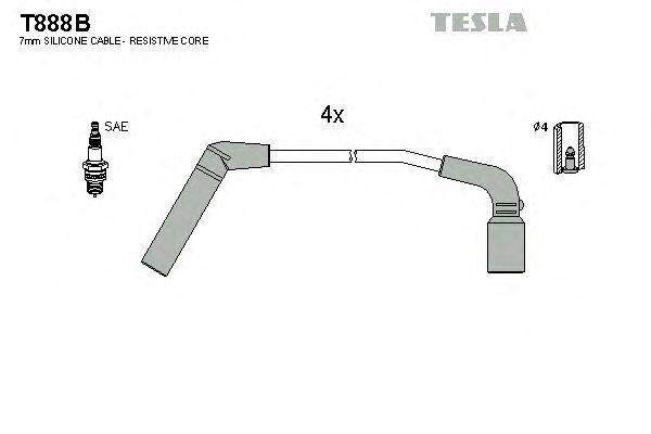TESLA T888B Комплект проводов зажигания