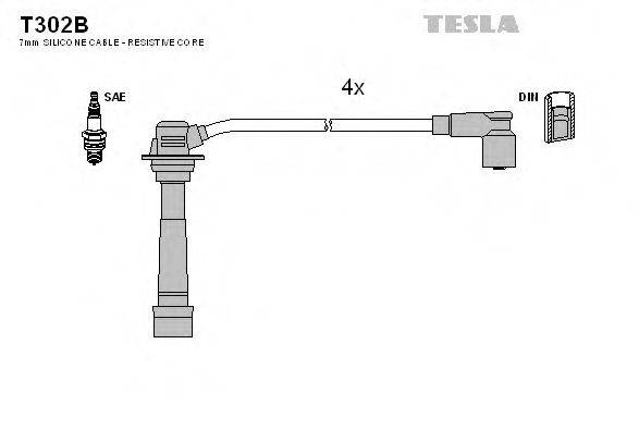 TESLA T302B Комплект проводов зажигания