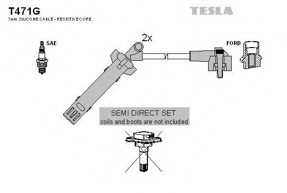 TESLA T471G Комплект проводов зажигания