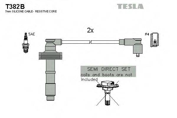 TESLA T382B Комплект проводов зажигания