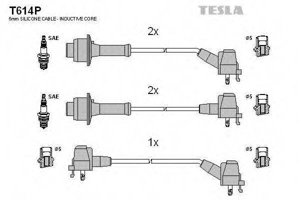 TESLA T614P Комплект проводов зажигания