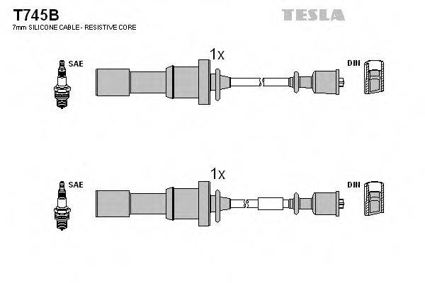 TESLA T745B Комплект проводов зажигания