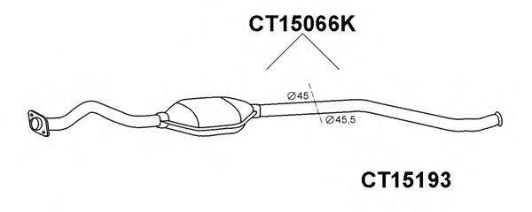 VENEPORTE CT15193 Ремонтная трубка, катализатор